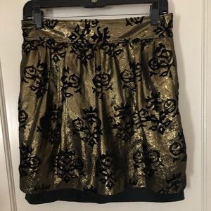 Rachel Roy Signature Gold Metallic skirt.